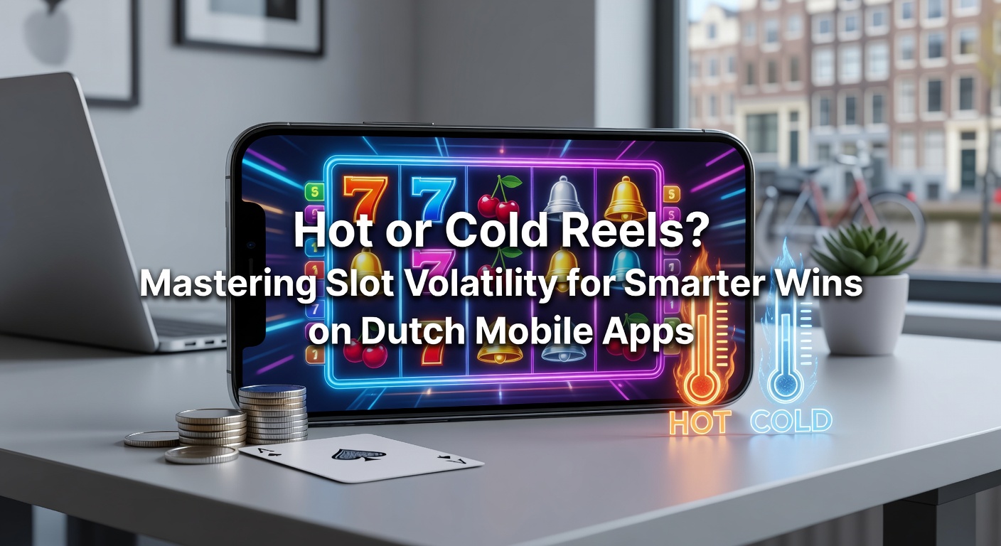 Schermafbeelding van een Nederlandse mobiele slot-app met draaiende reels en volatiliteitsindicatoren in actie
