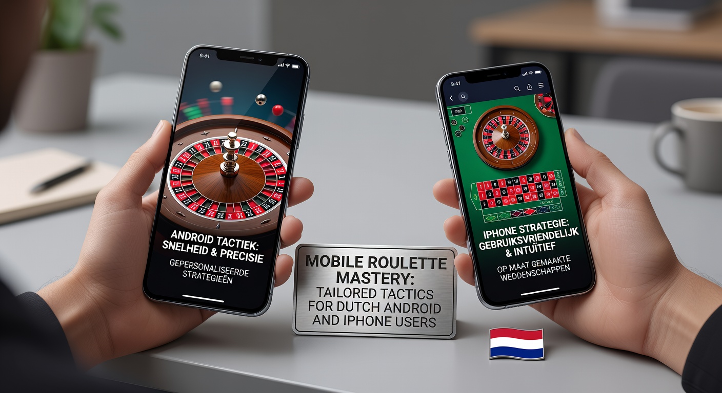 Dichtbij shot van roulette-app op iPhone en Android, met live dealer en betting interface voor Nederlandse markt