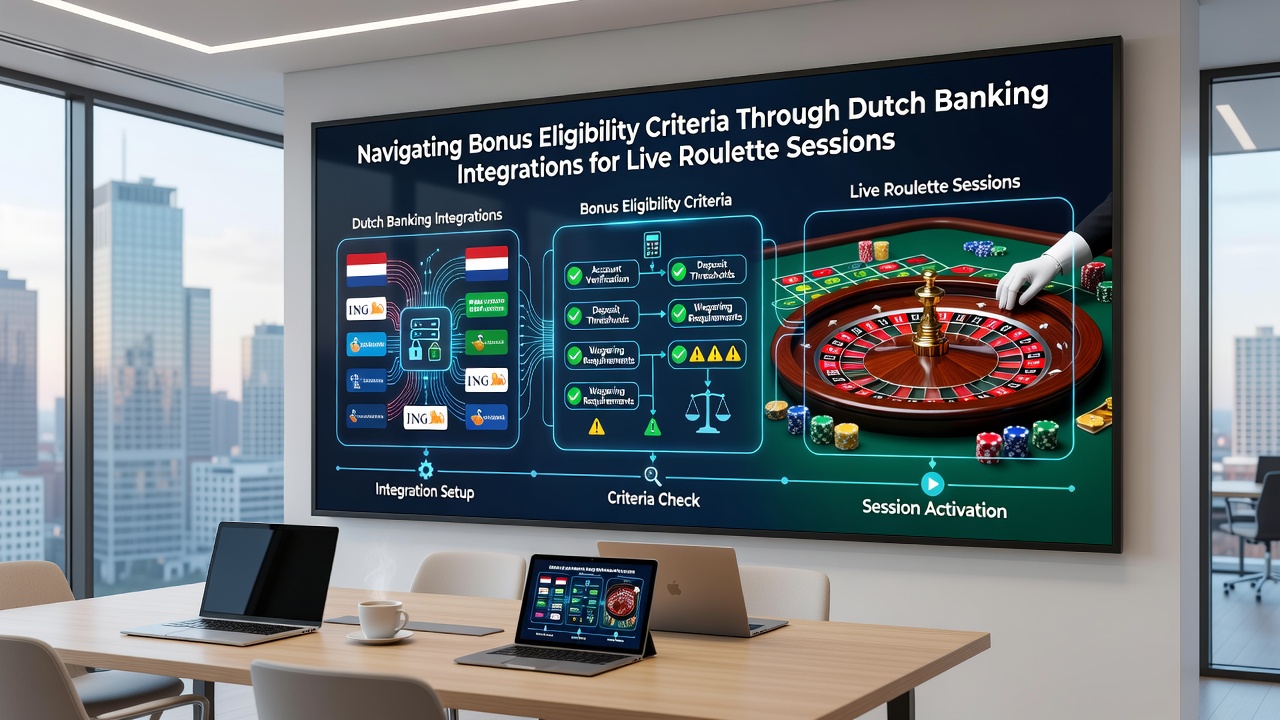 Diagram van bonusberekening en bankintegratie bij Nederlandse live roulette