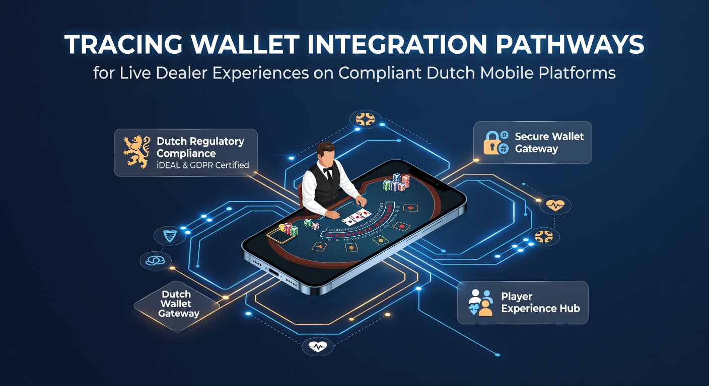 Diagram van wallet integratiepaden voor live dealer spellen op Nederlandse mobiele apps